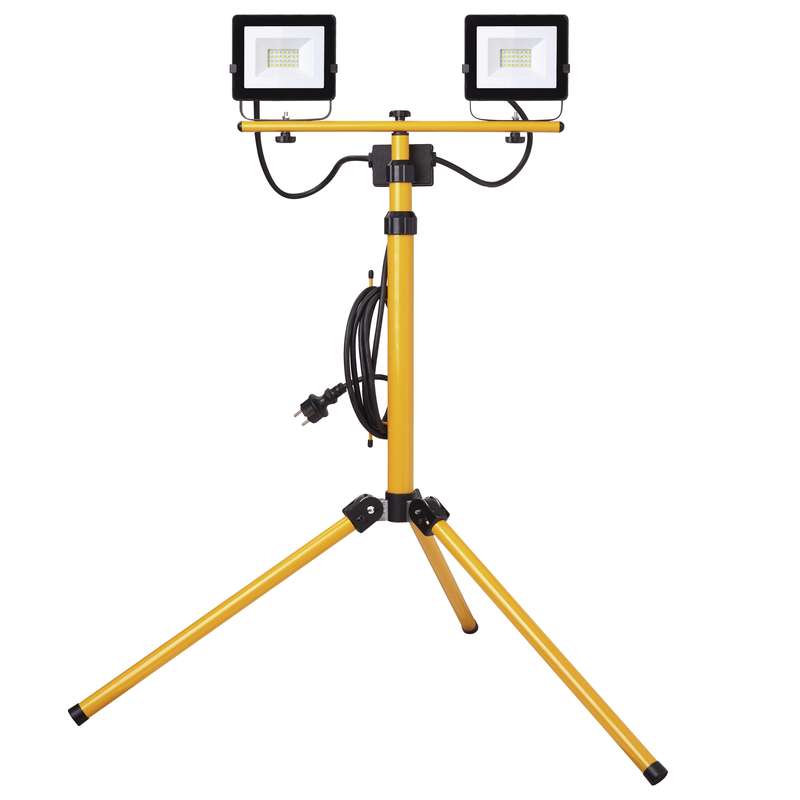 LED reflektor HOBBY SLIM, 2× 20,5W + trojnožka, žlutý, neutrální bílá, 1531222120