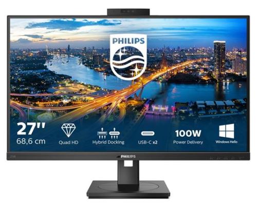 Philips LCD 276B1JH 27" IPS/2560x1440@75Hz/1000:1/350cd/4ms/HDMI/DP/USB-C dock/webcam/RJ45