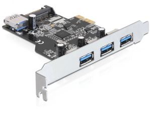 Delock PCI Express karta > 3 x externí + 1 x interní USB 3.0