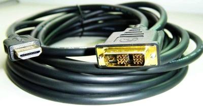 GEMBIRD Kabel HDMI-DVI 3m, M/M stíněný, zlacené ko
