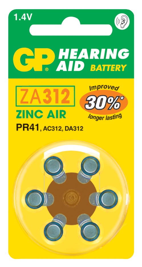 Baterie do naslouchadel GP ZA312 (PR41), 1044031216