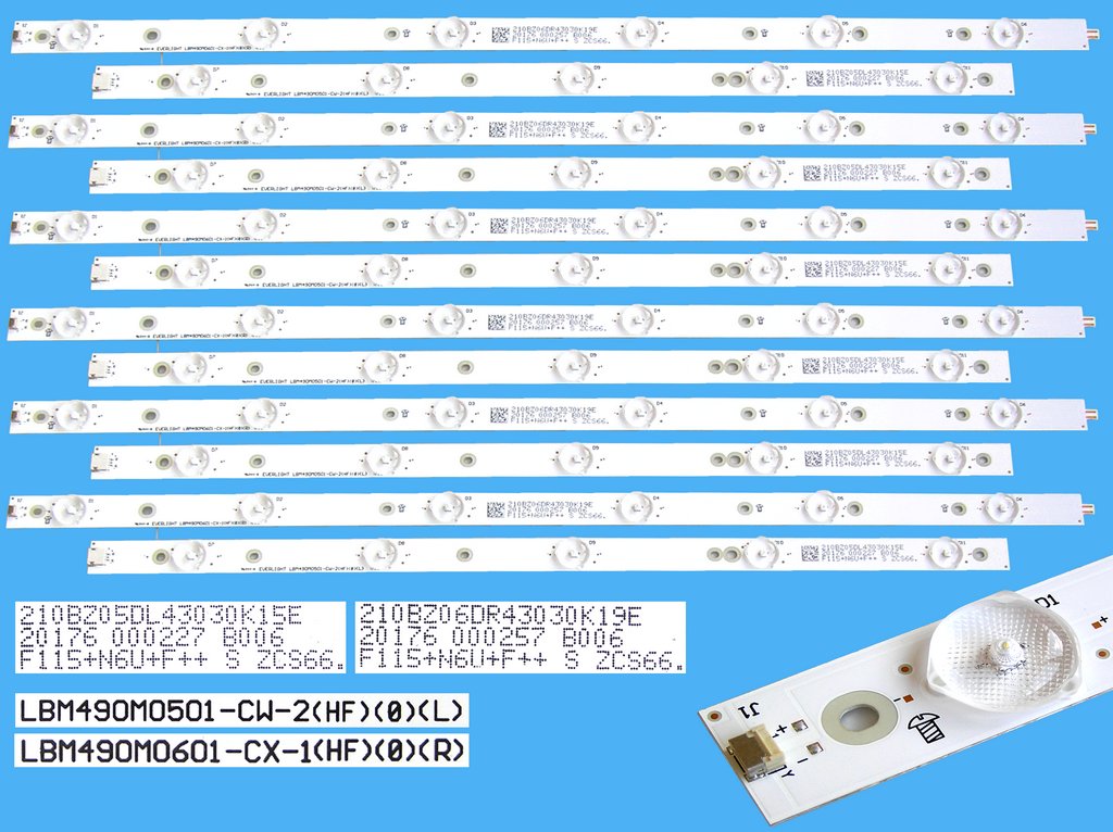 LED podsvit sada Philips LBM490M0601 celkem 12 pás