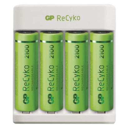 Nabíječka baterií GP Eco E411 + 4× AA 2100 + 4× AAA 800, 1604841111