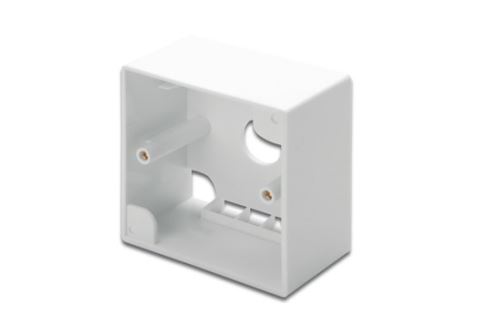 Digitus krabice pro nástěnnou montáž zásuvky, 80x80x42, bílá