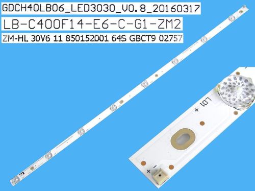 LED podsvit 770mm, 8LED / LED Backlight 770mm - 8 D-LED, LB-C400F14-E6-C-G1-ZM2 / GDCH40LB