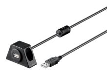 PremiumCord USB 2.0 prodlužovací kabel 1,2m MF s konektorem na přišroubování ku2dock1
