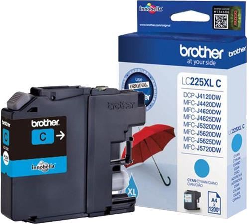 Brother LC-225XLC (inkoust cyan, 1 200 str.@ 5%  draft)