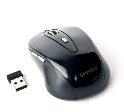 GEMBIRD Myš MUSW-6B-01, černá, bezdrátová, USB nan