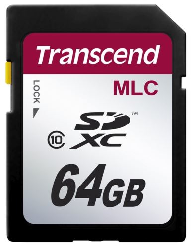 Transcend 64GB SDXC (Class 10) MLC průmyslová paměťová karta (bez adaptéru), 20MB/s R, 20M