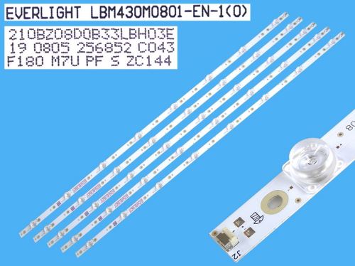 LED podsvit 828mm sada Philips celkem 5 kusů / LED Backlight 8 D-LED, LBM430M0801-EN-1(0) 