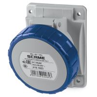 SCAME OPTIMA ZÁSUVKA VESTAVNÁ ŠIKMÁ BEZŠROUBOVÁ 2P+E 16A 6H/200-250 V 50/60 HZ IP67 418.1663F
