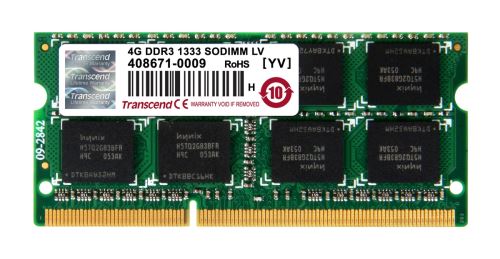 Transcend paměť 4GB DDR3 SO-DIMM 1333Mhz CL9 2Rx8