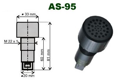 ELE SIGNÁLKA AKUST. AS-95 P 230V AC IP30 PŘERUŠ.