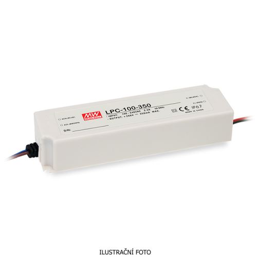 MEANWELL ZDROJ PRO LED LPC-100-700 100W VSTUP 90-264V AC, 127-370V DC VÝSTUP 700MA 72-143V