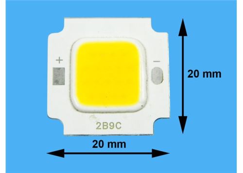 LED ČIP10W tenké provedení / LED dioda COB 10W / LEDCOB10W / LED CHIP 10W teplá bílá