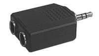 Redukce Jack 3.5 stereo/ 2x6.3 stereo zdířka