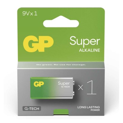 Alkalická baterie GP Super 9V (6LR61), 1013521200
