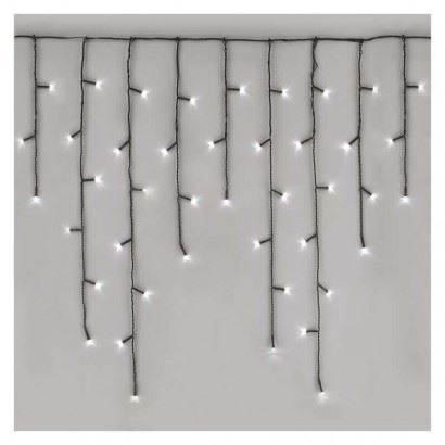 LED vánoční rampouchy, 10 m, venkovní i vnitřní, studená bílá, programy D4CC03