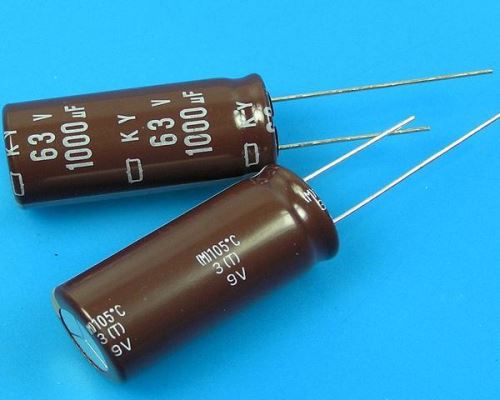 1000uF/63V - 105°C Nippon  KY   kondenzátor elektrolytický, low ESR, long life