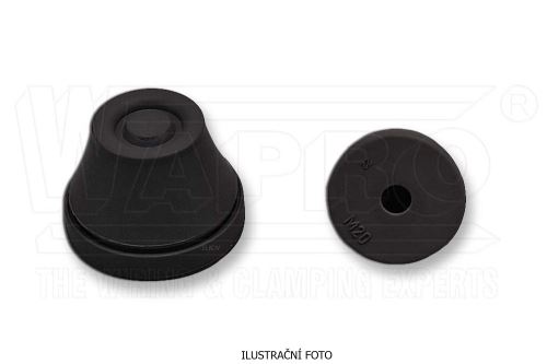 WAP PRŮCHODKA/ZÁSLEPKA GVC-PG9 PRO KABEL 5-7MM IP67, CR, ČERNÁ, wpr2826