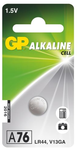 Alkalická knoflíková baterie GP A76F (LR44) B13762