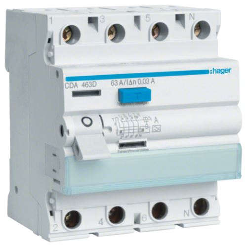 HAG CHRÁNIČ PROUD. 4PÓL. 25 / 0.03A BEZŠR. SVORKY CDS425D