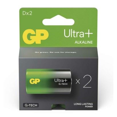 Alkalická baterie GP Ultra Plus D (LR20), B03412