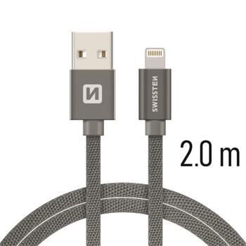 SWISSTEN DATA CABLE USB / LIGHTNING TEXTILE 2,0M G