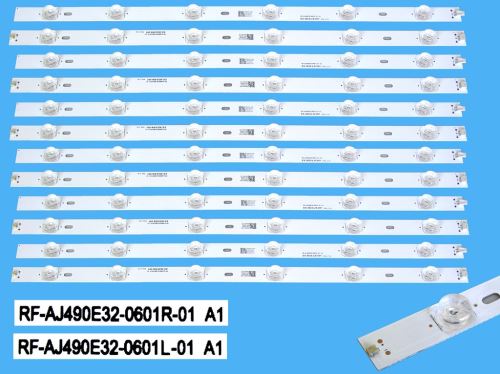 LED podsvit 500mm sada Sharp celkem 12 pásků / D-LED Backlight RF-AJ490E32-0601L-01 A1 + R