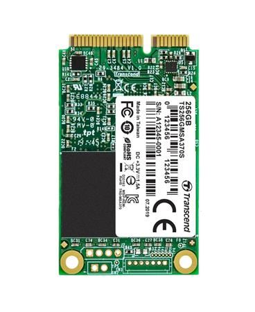TRANSCEND MSA370S 256GB SSD disk mSATA, SATA III 6Gb/s (MLC), 530MB/s R, 400MB/s W