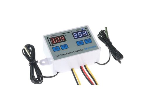Digitální termostat duální XK-W1088, -50 až +110°C, napájení 12V