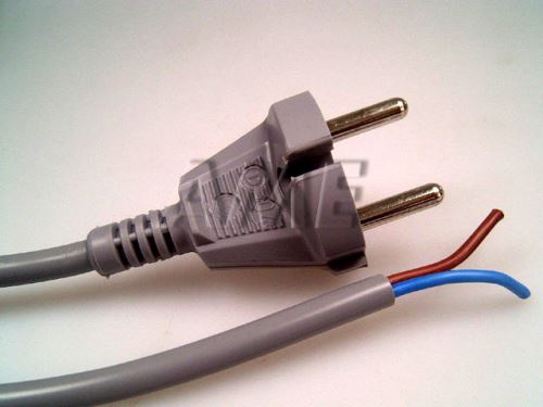 Kabel síťový pro vysavače 2 x 0,75 mm2, volný konec 15m