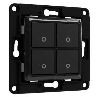 SHELLY WALL SWITCH 4BLACK NÁSTĚNNÝ VYPÍNAČ 4NÁSOBNÝ BEZ RÁMEČKU ČERNÁ SHELLY WALL SWITCH 4BLACK NÁSTĚNNÝ VYPÍNAČ 4NÁSOBNÝ BEZ RÁMEČKU ČERNÁ