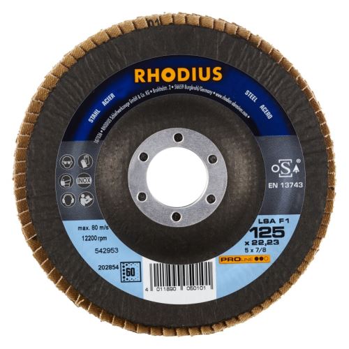 RHO KOTOUČ LAMELOVÝ LSA F1 KORUND 125X22,23 ZRNITOST PR.60 202854