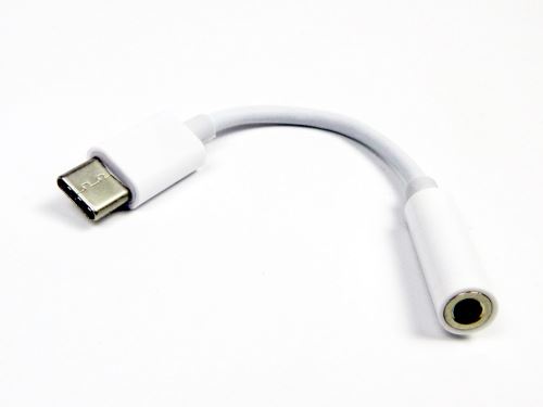 Redukce - adaptér USB-C na JACK 3.5 mm pro sluchátka - bílý