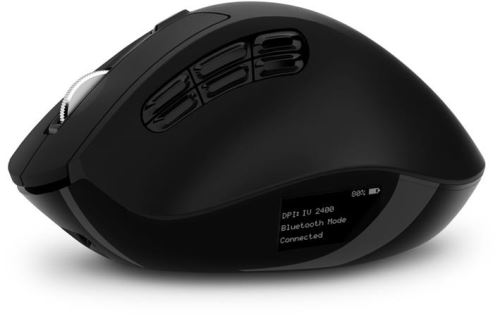 CONNECT IT FOR HEALTH DualMode bezdrátová ergonomická myš s LCD displejem, 2.4 GHz & Bluet