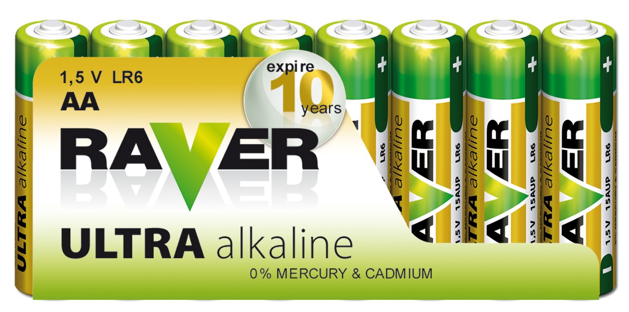 Alkalická baterie RAVER AA (LR6), 1320218000