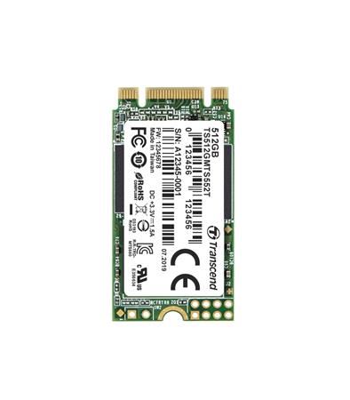 TRANSCEND MTS552T 512GB Industrial 3K P/E SSD disk M.2, 2242 SATA III 6Gb/s (3D TLC) B+M K