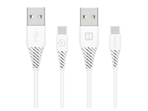 SWISSTEN DATA CABLE USB / USB-C 3.1 1,5M WHITE (9mm)
