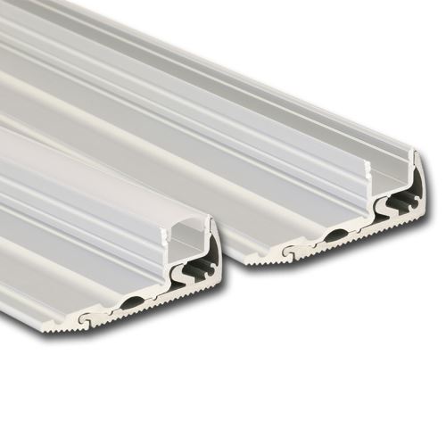 MCLED PROFIL AL  BL 59X22MM NÁŠLAPNÝ STŘÍBRNÝ  MAT. DIFUZOR, KOMPLET 1M ML-761.085.02.1 