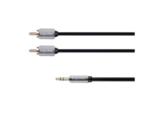 Kabel Jack 3.5mm stereo/2x Cinch 3m KRUGER & MATZ KM0311