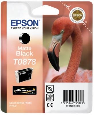EPSON cartridge T0878 matte black (plameňák)