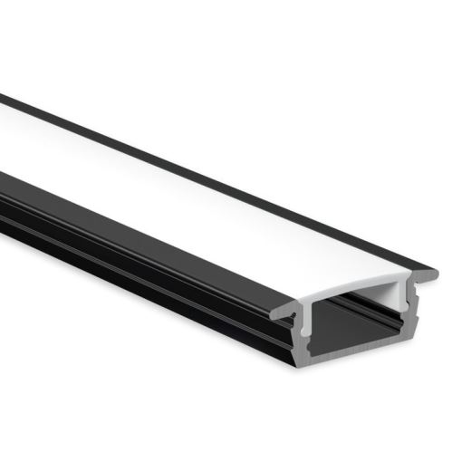 MCLED PROFIL VESTAVNÝ HLINÍKOVÝ VP 23X8 MM ČERNÝ VČETNĚ ML. DIFUZORU 2M ML-761.373.43.2
