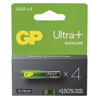Alkalická baterie GP Ultra Plus AAA (LR03), B03114