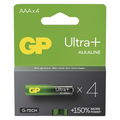 Alkalická baterie GP Ultra Plus AAA (LR03), 1013124000