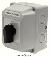 AMPERE SPÍNAČ VAČKOVÝ LK63/4.831 OB3 3F 0-Y-D 63A V KRYTU S630011