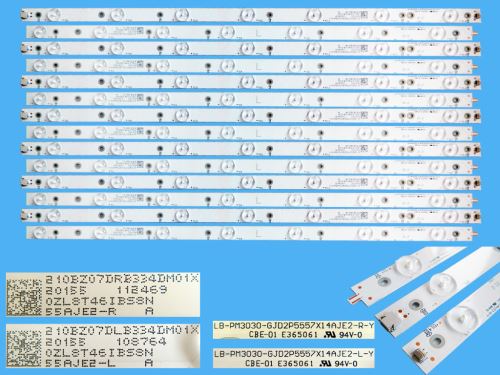 LED podsvit sada Philips celkem 14 ks pásků LB-PM3030-GJD2P5557X14AJE2-R-Y + LB-PM3030-GJD