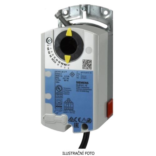SIE GLB341.1E POHON KLAPKOVÝ AC 230V, TOČ., 2-BOD, 3-BOD, 10NM, BEZ HAV.FUNKCE