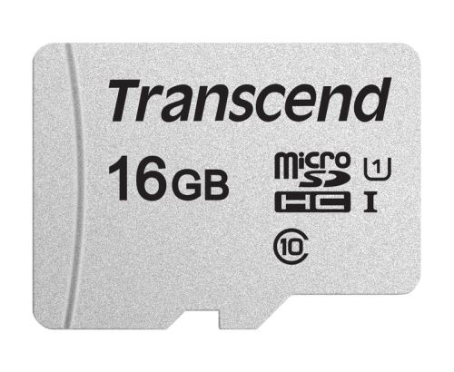 Transcend 16GB microSDHC 300S UHS-I U1 (Class 10) paměťová karta (bez adaptéru), 95MB/s R,