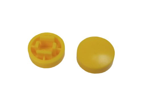 Hmatník kulatý žlutý pro mikrospínač B3F-4055, B3FS-4055P 